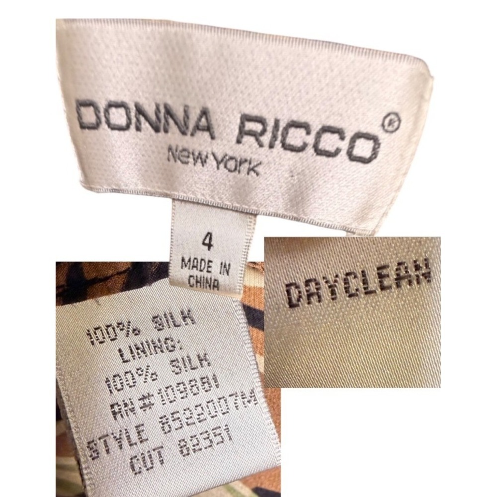 Donna Ricco Silk Halter Midi Dress 4 Ruched Floral Chiffon Boho - Picture 9 of 14